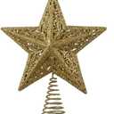 Kurt Adler Leaf Star Treetop, 10-Inch, Gold