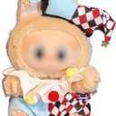 2 x Clothes for 17cm Doll (NO Doll), 3 Piece Set Hat & Outfit Premium Fashion Cute Dress Accessories (Cute Clown)