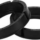 2 Pcs Speaker Spacer Ring Tweeter Speaker Spacer Adapter for Volkswagen Passat 1998-2016 Waterproof for 6.5'' ABS Black Front