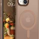 BENTOBEN for iPhone 15 Case, for iPhone15 Phone Case Compatible with MagSafe, Translucent Matte Magnetic Cover Shockproof Women Girl Protective Cute Case for iPhone 15 6.1", Brown, Desert