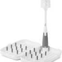 OXO Tot Travel Size Drying Rack with Bottle Brush- Gray