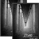 DOAI ART 27x40 Poster Frame Black 2 Pack, Poster Frames 27 x 40 inches or 27x40 Picture Frames with HD Plexiglass for Horizontal or Vertical Wall Mounting, Durable Scratch-proof Safe and Artistic