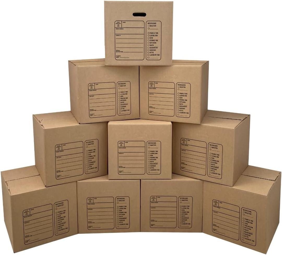 Premium Medium Moving Boxes 18x18x16" Cardboard Box (Pack of 10)