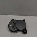 Desktop Power Grommet 3-inch Hole,15W Wireless Charger,20W USB C Fast Charging Station,2 AC Plug,Round Recessed Power Strip, Workspace Essential Desk Hole Cover for Cables Black