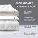 2~3In Mattress Topper Queen for Back Pain Relief, Add Cushion for Firm Mattresses, Better Sleep - Cooling Cloud-Like Comfort Extra Fluffy Layer, RV Mattress Pillow Top, 8-21" Deep Pocket
