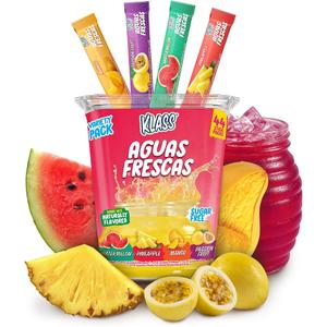 Klass Aguas Frescas Tropical Variety | Zero Sugar Drink Mix | 44 Sticks, BB: 11/05/27