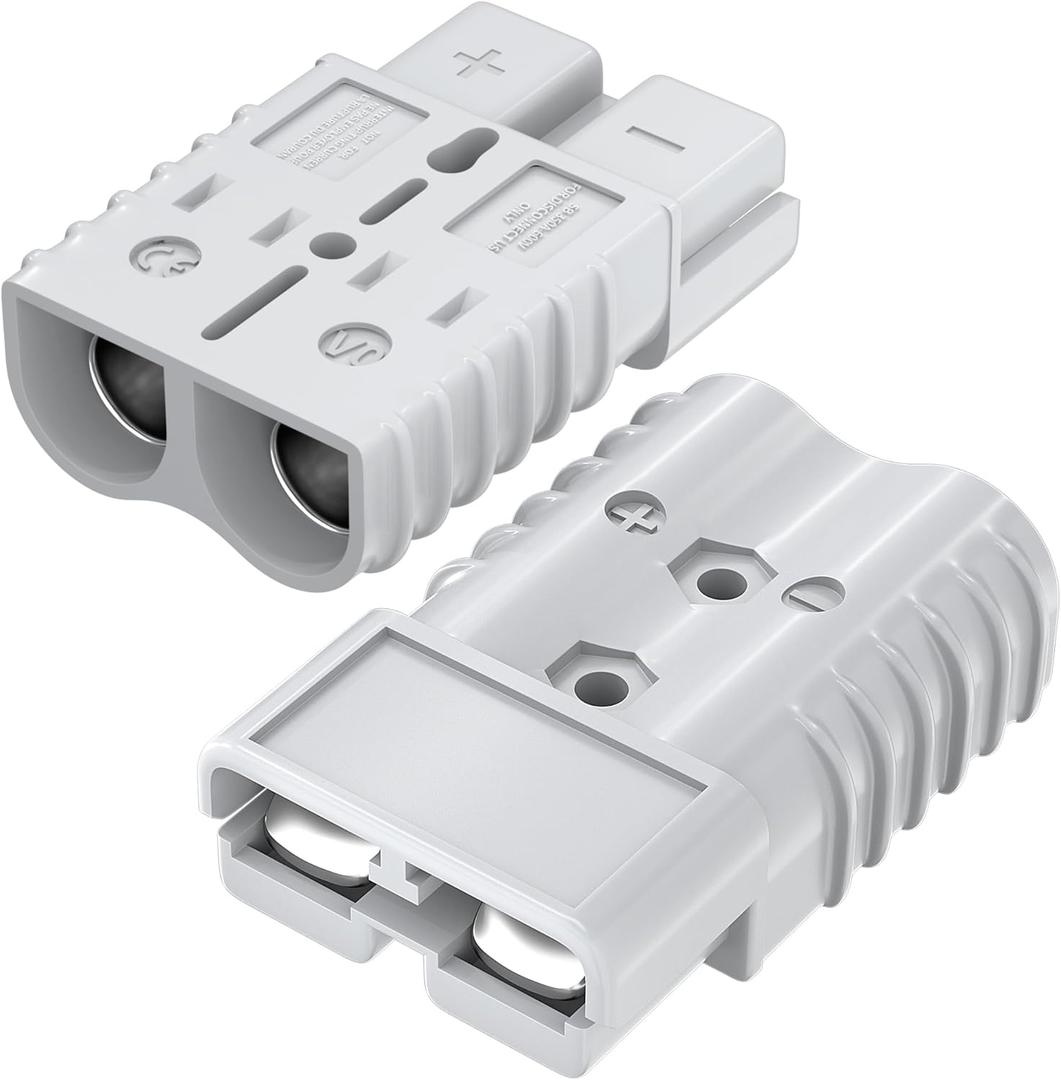 2PCS 350 Amp Car Battery Cable Connector 2/0 AWG Battery Quick Connect/Disconnect Connector, Wire Harness Plug Connector Kit for Truck Winch Trailer