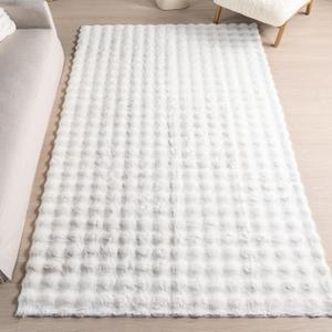 nuLOOM 8' x 10' Cozy Plush SuperiorWash Area Rug, Machine Washable, Non-Slip, Soft Fluffy Shag Carpet for Living Room Bedroom Kids Room Nursery Home Decor, Jeni White (7'6" x 9'6" (Rectangular))