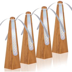 Yoiemivy Portable Fly Fans for Tables to Keep Your Food/Meal Clean for Outdoor, Indoor, Picnic, Dinner and Classroom, Wood Grain, 4 Pack
