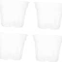 Happyyami 4sets Breathable Orchid Pots Transparent Plant Cups Drainage Lightweight Nursery Pots for Home Balcony Office for Healthy Root Growth