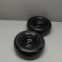 11x4.00-5 Flat Free Lawn Mower Tire and Wheel with Bearing Bore 3/4" or 5/8", 3.4"-4"-4.5"-5" Centered Hub, Smooth Tread Tire for Zero Turn Mowers, 2 Pack