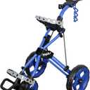 Rovic Model RV3J Junior | Youth 3-Wheel Golf Push Cart (Blue)
