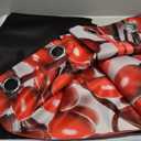 Renaiss Christmas Blackout Curtains Red Christmas Ornament Balls and Winter Friut Gray Wood Bedroom Curtains Thermal Insulated Window Drapes for Living Room 53Wx84L inches Set of 2 Panels