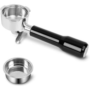 54mm Stainless Steel Portafilter for Bambino, Double Spouts Portafilter with Filter Basket Removal Tool Compatible for Breville Bambino, Bambino Plus, Barista Express, Barista Pro and Infuser