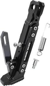 Universal Motorcycle Kickstand Adjustable Foot Side Support Parking Kickstand for Electric Motorbike Parking Foot Side Support Stand (Black)