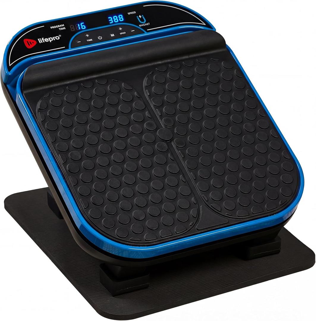 LifePro VibraFlow Foot Massager for Neuropathy - Relaxing Calf and Foot Therapy with Heat Option for Maximum Soothing Relief - Massager for Blood Circulation and Revitalization (Blue)