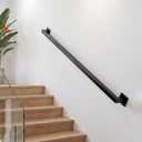 3.3FT Stair Railing Indoor Outdoor, 500LB Heavy-Duty Wall Mounted Handrail, Black Industrial Iron Pipe Rail, Rust-Proof for Home, Loft, Porch, Deck, Garage, Patio, Balcony, Garden & Corridor