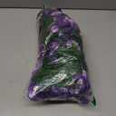 HyeFlora Artificial Flowers for Outdoors, 2pcs Faux Silk Pansies Flowers UV Resistant Fake Hanging Flower Plants for Outside Planters Porch Yard Patio Window Box (Mix Purple)