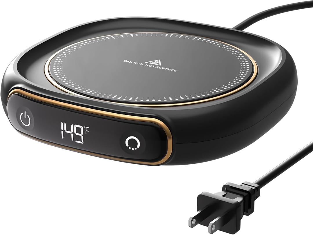 Lerat Coffee Mug Warmer, 3 Temp Settings & Auto Shut Off, Coffee Cup Warmer for Desk, Keep Beverage Warmer for Coffee/Tea/Milk, Coffee Accessories Ideal Gifts for Men Women Parents (No Cup), 

Light Black