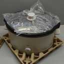 bella 6.0 Qt Manual Slow Cooker, Ceramic Nonstick Coating, 3 Temperature Settings, Dishwasher Safe Stoneware Pot and Tempered Glass Lid, Cool Touch Handles & Tangle Free Cord Wrap, Oatmilk