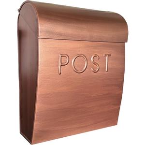 NACH Wall Mount Mailboxes for Outside, 12.75 x 10.75 x 5 inches, Copper Mailboxes for Outside Wall Mount, Waterproof - The Sylvia Mailbox