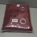 YoungsTex Burgundy Velvet Blackout Curtains for Living Room, Thermal Insulated Drapes with Grommet Privacy for Bedroom Decorative, 2 Panels, 52 X 80 Inch