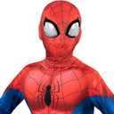 Marvel Spider-Man Official Youth Deluxe Zentai Costume - Deluxe Two-Way Stretch Spandex with Invisible Zippers and Wrist Openings for Added Convenience (XS) (Red, S)