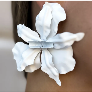 COCO FLORAL EARRINGS - WHITE