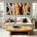 Hue7Art Abstract Canvas Wall Art Modern Colorful Abstract Painting Contemporary Figurative Artwork for Living Room Bedroom Office Apartment Wall Decor 24x48 Inch
