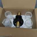 Wall Sconces Set of Two, 22" Black and Gold Bathroom Sconces with Clear Glass, Hardwired Modern Sconces Wall Decor Set of 2 Wall Light fixtures for Bathroom Mirror Living Room Hallway Bedroom