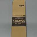 Anti Wrinkle Silicone Tipped Straw Set (Stainless Steel), Drinking Straw for Stanley 40 oz 30 oz Tumbler, Reusable Wrinkle Free Long Metal Straw for Lip with Cleaning Brush