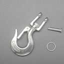 316 Stainless Steel Clevis Slip Hook with Swivel Lifting and Safety Latch - American Type - 5/16 Inch - 1430lbsf - Rigging Accessories Chain Hook