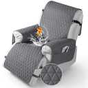 TAOCOCO 100% Waterproof Recliner Cover - Recliner Cover with Non-Slip Granule, Recliner Chair Covers with Elastic Band, Recliner Chair Covers for Reclining Chair(Dark Grey, Oversized-30'')