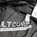 ULTCOVER 600D Tough Canvas Heavy Duty Square Patio Table and Chair Cover - Waterproof Outdoor General Purpose Furniture Covers 86 inch, Black