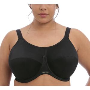Elomi Women's Plus-Size Energise Underwire Sport Bra, Black, 40DD UK