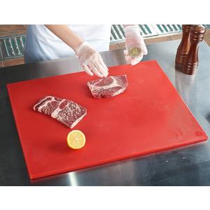 CURTA Cutting Boards for Kitchen, 24" x 18" x 0.5" Red Color Coded Plastic Chopping Board with Anti Slip Surface Dishwasher Safe
