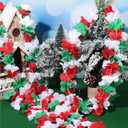 Tigeen 72 Pcs 2026 Graduation Leis Decorations Bulk Hawaiian Flower Leis Tropical Necklace Decorations for Graduation Carnival Luau Holiday Birthday Party Favor(Red, Green, Red Green)