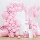 PartyWoo Light Pink Balloons 155pcs Different Sizes of 18 12 10 5 Inch Pastel Pale Baby Pink Balloon Arch Kit Garland for Baby Shower Bachelorette Bridal Shower Birthday Party Decorations Pink-Y48