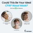 2 Packs Memory Foam Nasal Mask Cushion (M) for ResMed AirTouch N20 & AirFit N20, Highlights Leak-Free Seal with Brown Memory Foam CPAP Technology - Medium