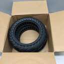 stio Solid Rubber Tire 10x2.5 inch for Segway Ninebot MAX G30 G30P G30LP/Hiboy S2 MAX,Dual Shock Absorption Honeycomb Explosion-Proof Front/Rear Tire 2PCS