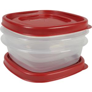 Rubbermaid Easy Find Lids Food Storage Containers, 1.25 Cup, Racer Red, 4-Piece Set