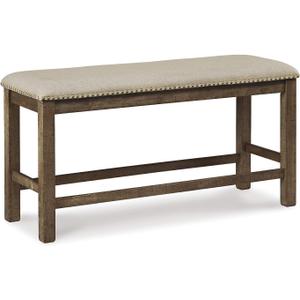 Signature Design by Ashley Morriville Counter Height Upholstered Dining Room Bench, Brown
