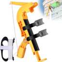 Spray Can Extension Pole Adaptor, Adjustment Sprayer Bracket Adaptor for Wasp/Hornet/Bee Spray, Spray Pole Fit for Aerosol Can and Powder Duster, Spray Paint, Tree Spray, Window Cleaner Spray, Yellow