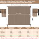 Outdoor Roller Shades,Exterior Cordless Patio Shade Roll Up Blind for Porch