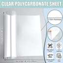 Beeveer Polycarbonate Clear Plastic Sheet 1 Pcs 48 x 96 Flexible Plastic Sheet Panels with UV Coating on Both Sides for Crafts DIY Window Replacement Panes