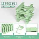 100Pcs Clothes Pins Wooden, 2.9 Inch Light Green Clothespins, Colorful Clothespins for Hanging Clothes Crafts Picture Pastel Laundry Clips Cheer
