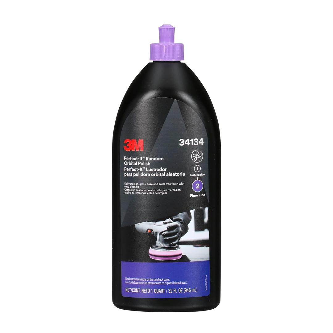 3M Perfect-It Random Orbital Polish, 34134, 1 Quart, Fast Cutting Polisher for Automotive Buffing & Polishing, High-Gloss Finish (Quart)