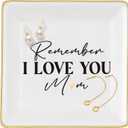 2 x Gifts for Mom from Daughter Ceramic Jewelry Dish Ring Trinket Tray - Remember I Love You Mom, Best Mother's Day Gifts for Mom, Unique Mother Gifts for Birthday, Valentine's Day, Christmas