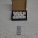 Homemory Flameless Remote Control Tealight Candles with Timer, Battery Operated LED Electric Battery Tea Lights Votive Candles with Remote for Table Decor, Outdoor Decor, Home Decor, 11Pcs-Pure White