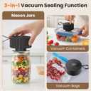 Electric Mason Jar Vacuum Sealer, Upgraded Handheld Vacuum Sealer Kit for Food Storage, Cordless Jar Sealer for Wide & Regular Mouth Jars, Bags, Containers